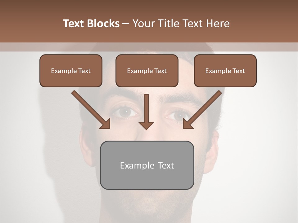 Portrait Mustache Boy PowerPoint Template