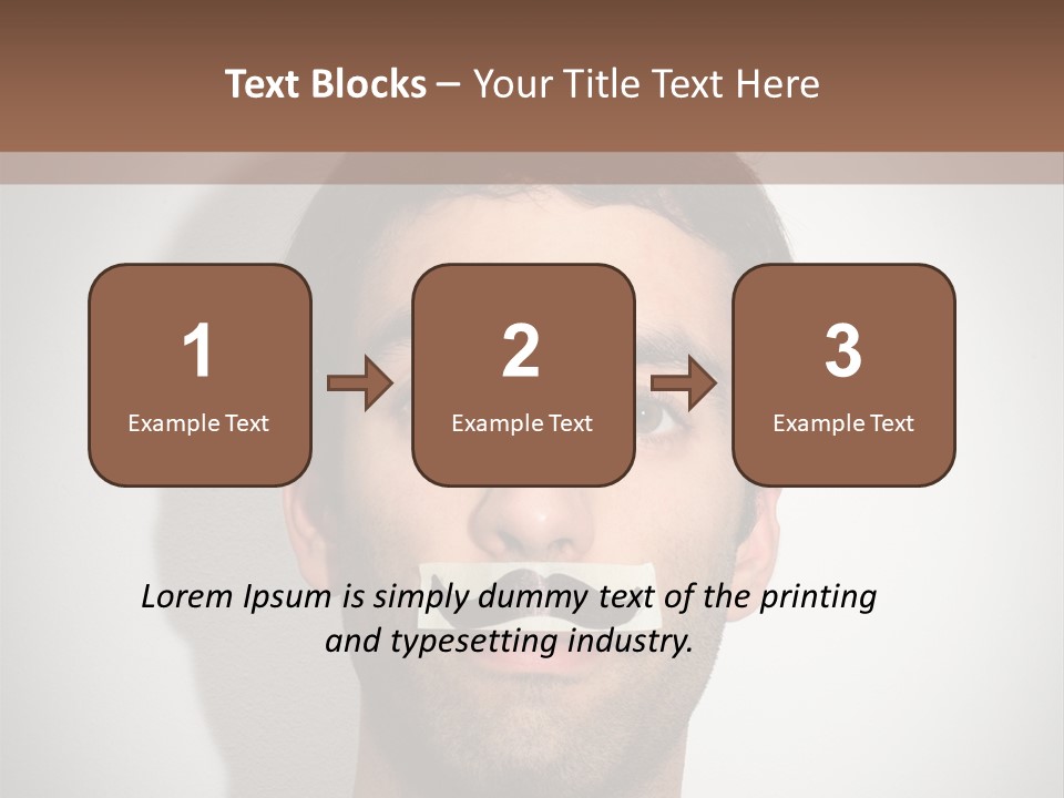 Portrait Mustache Boy PowerPoint Template