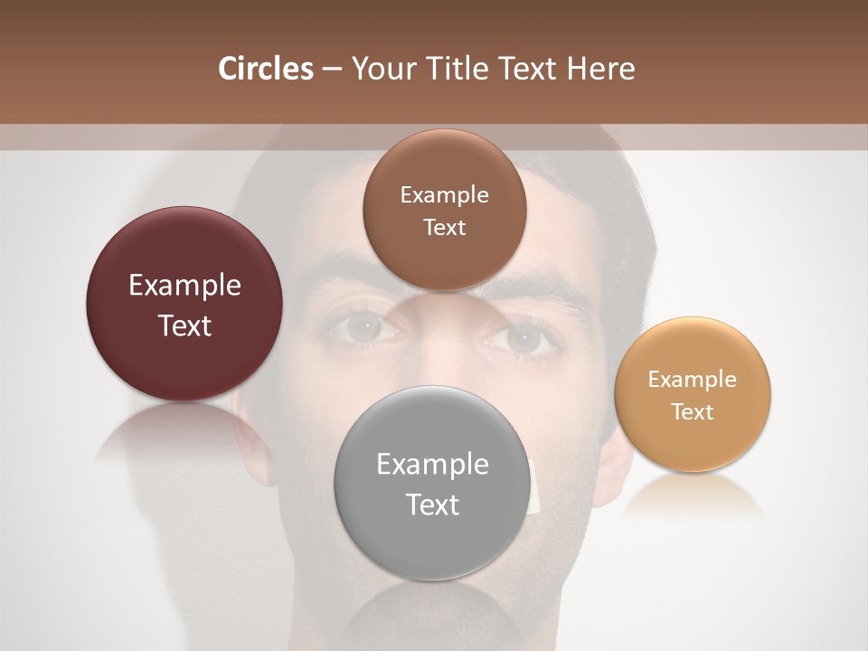 Portrait Mustache Boy PowerPoint Template