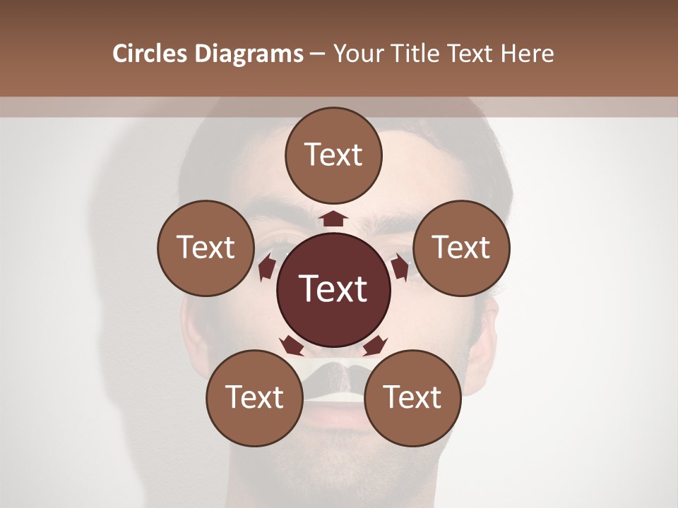 Portrait Mustache Boy PowerPoint Template