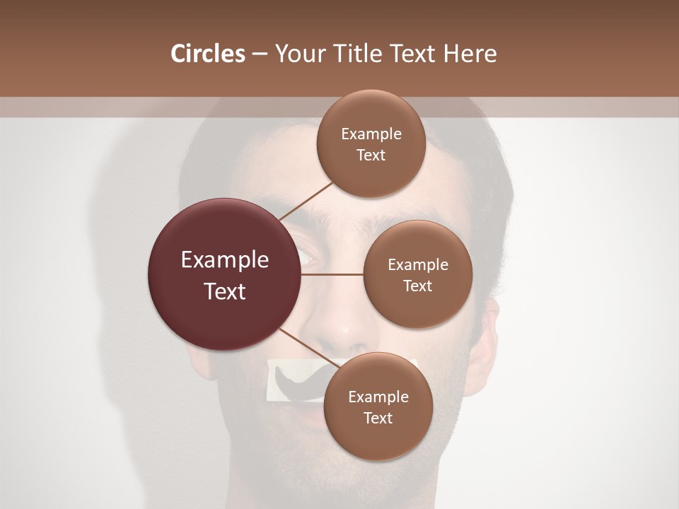 Portrait Mustache Boy PowerPoint Template