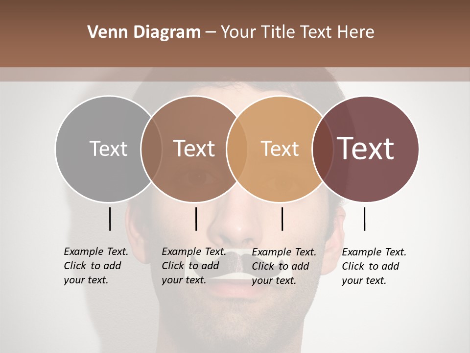 Portrait Mustache Boy PowerPoint Template