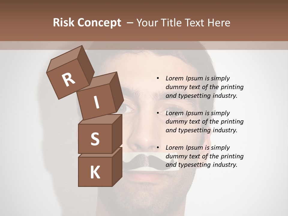 Portrait Mustache Boy PowerPoint Template