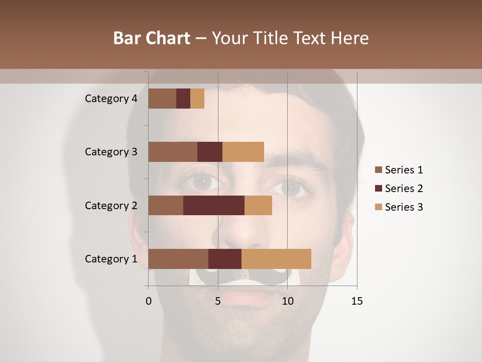 Portrait Mustache Boy PowerPoint Template