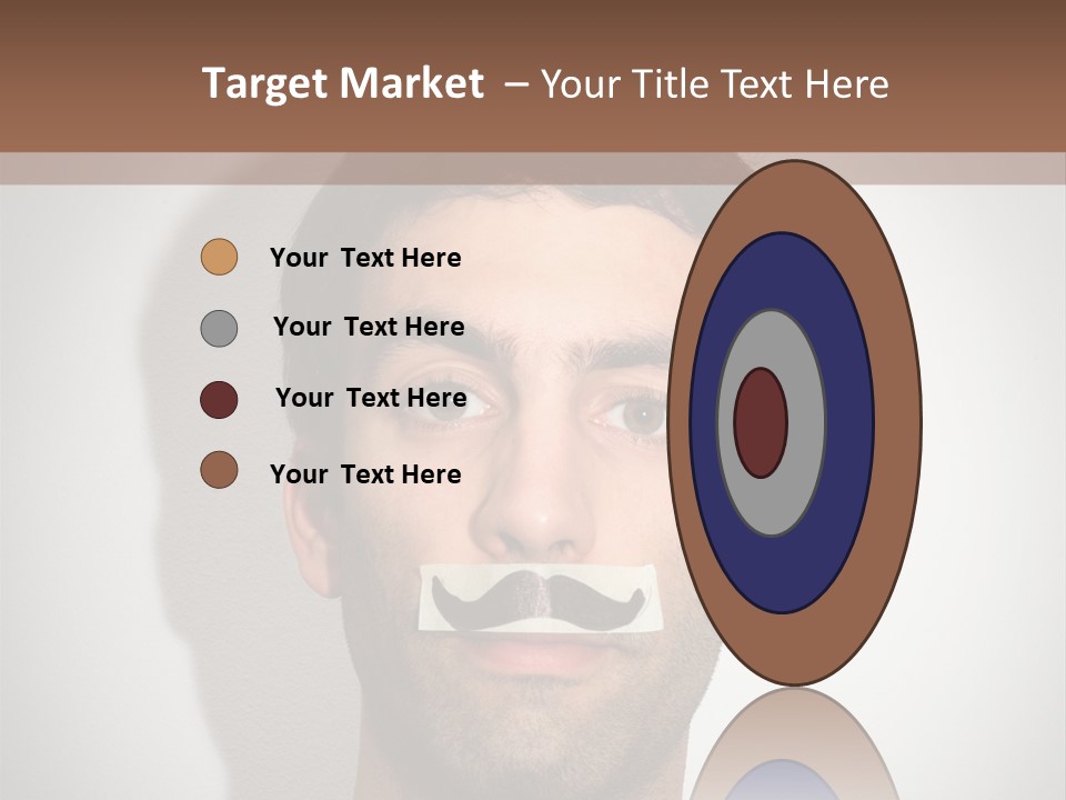 Portrait Mustache Boy PowerPoint Template