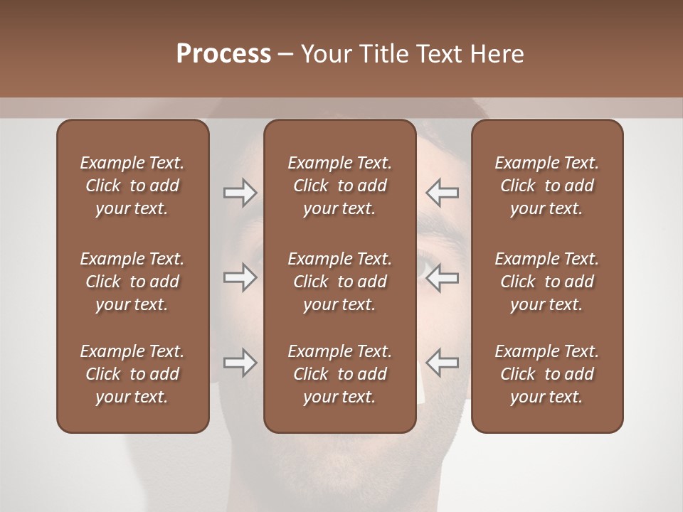 Portrait Mustache Boy PowerPoint Template
