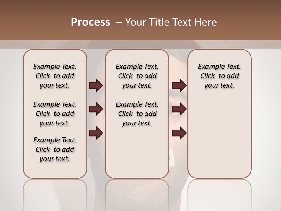 Portrait Mustache Boy PowerPoint Template