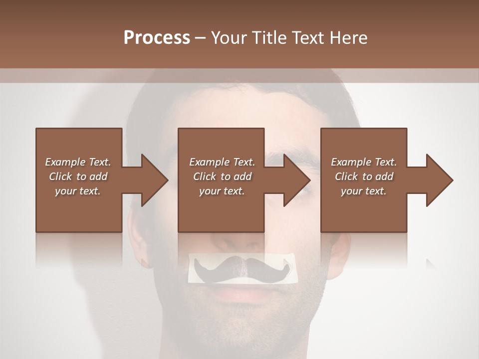 Portrait Mustache Boy PowerPoint Template