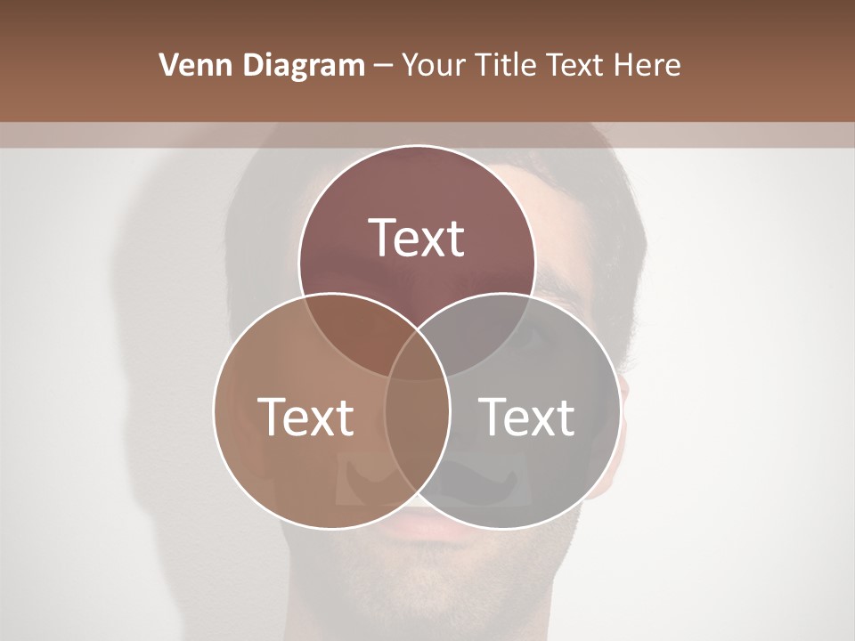 Portrait Mustache Boy PowerPoint Template