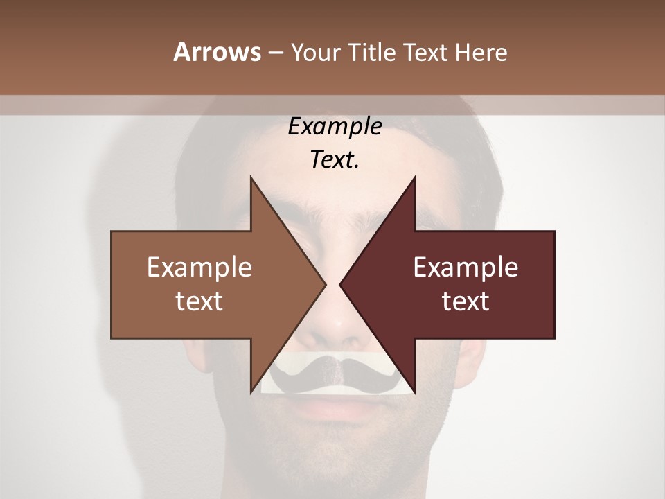 Portrait Mustache Boy PowerPoint Template