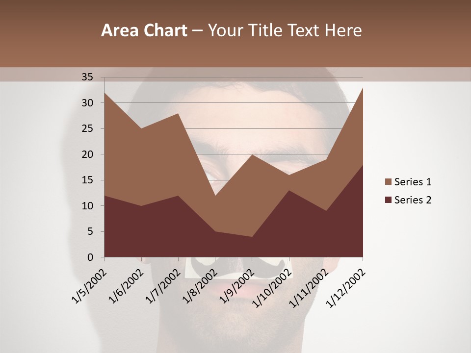 Portrait Mustache Boy PowerPoint Template