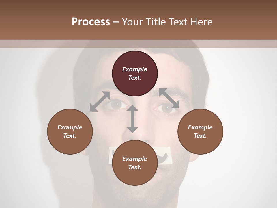 Portrait Mustache Boy PowerPoint Template