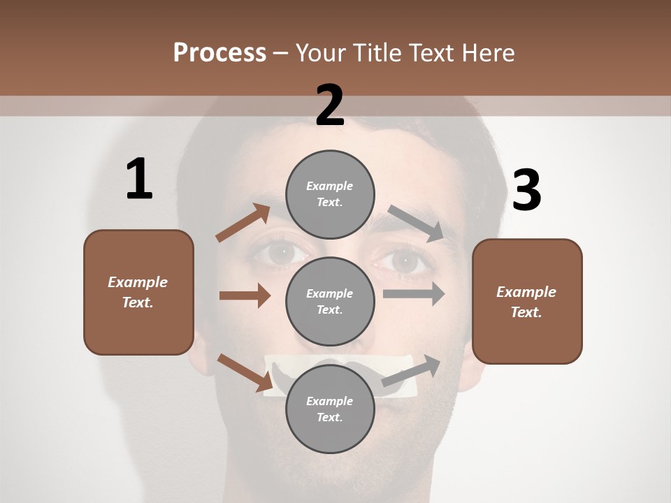 Portrait Mustache Boy PowerPoint Template