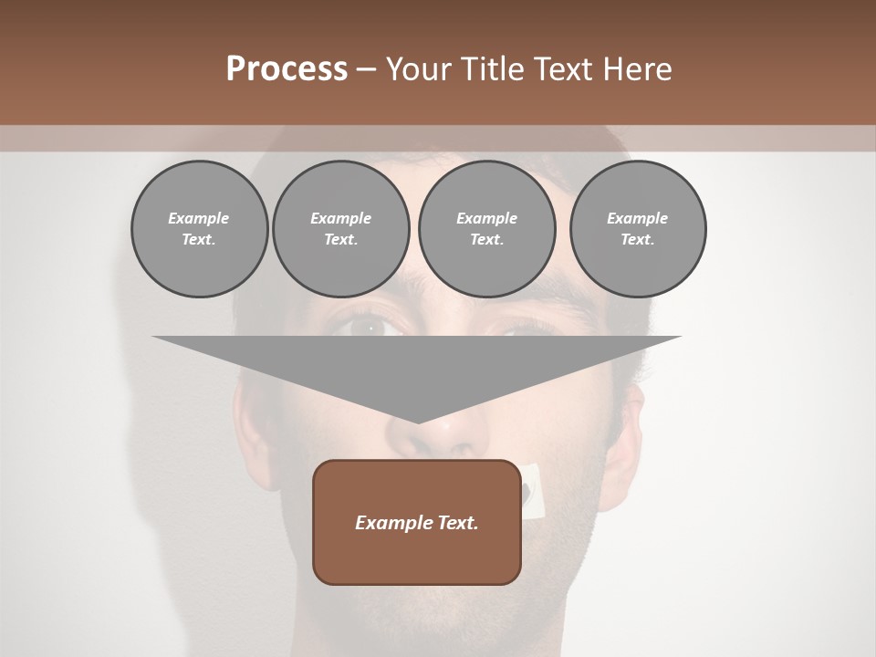 Portrait Mustache Boy PowerPoint Template