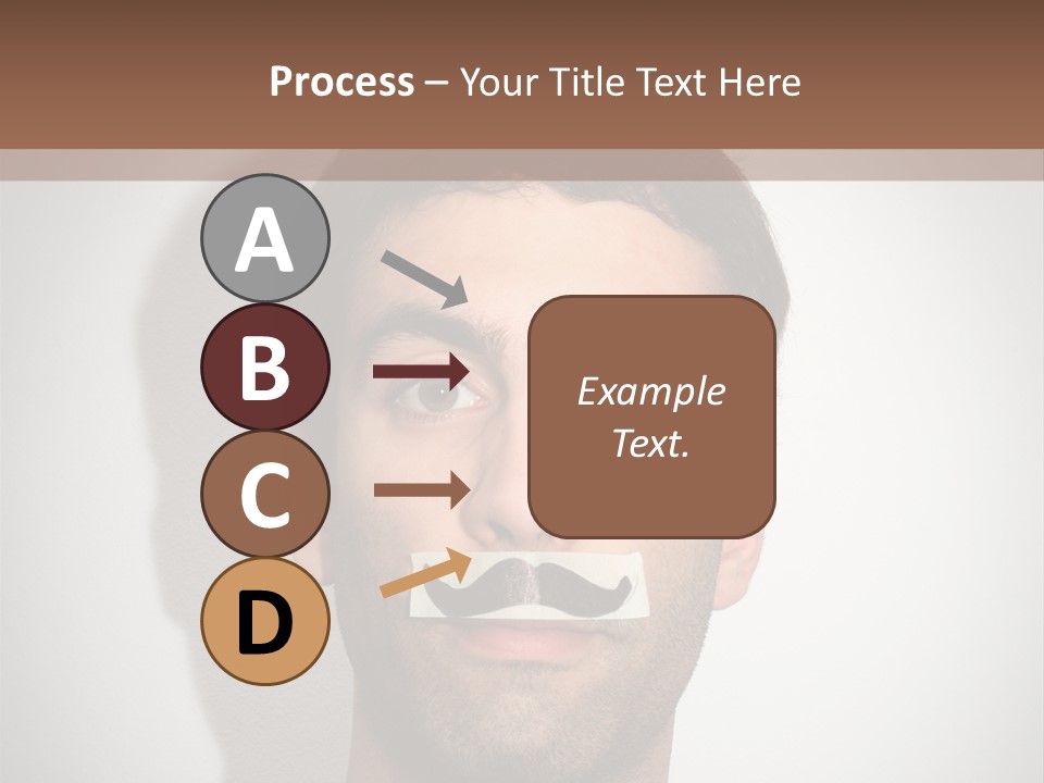 Portrait Mustache Boy PowerPoint Template