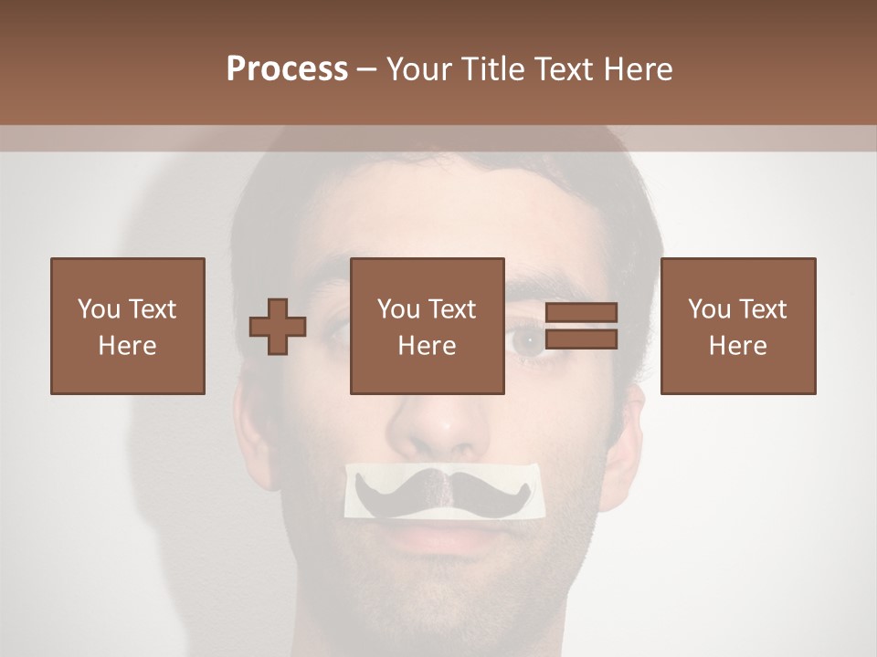 Portrait Mustache Boy PowerPoint Template