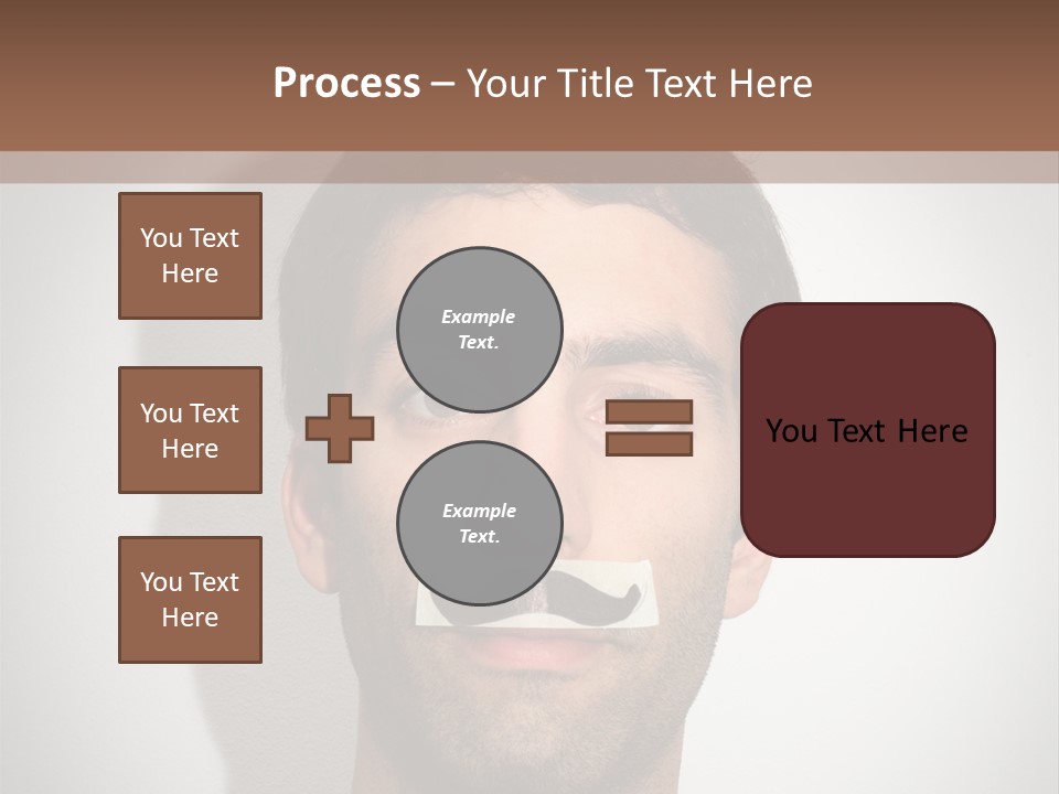 Portrait Mustache Boy PowerPoint Template