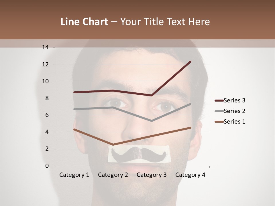 Portrait Mustache Boy PowerPoint Template