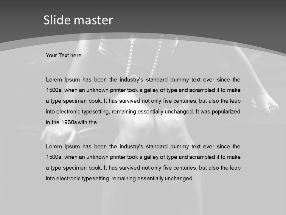 A Woman Sitting On A Couch In A Black And White Photo PowerPoint Template