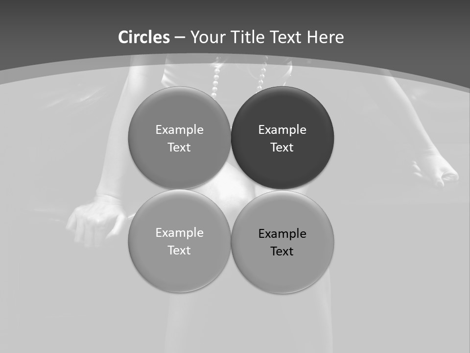 A Woman Sitting On A Couch In A Black And White Photo PowerPoint Template