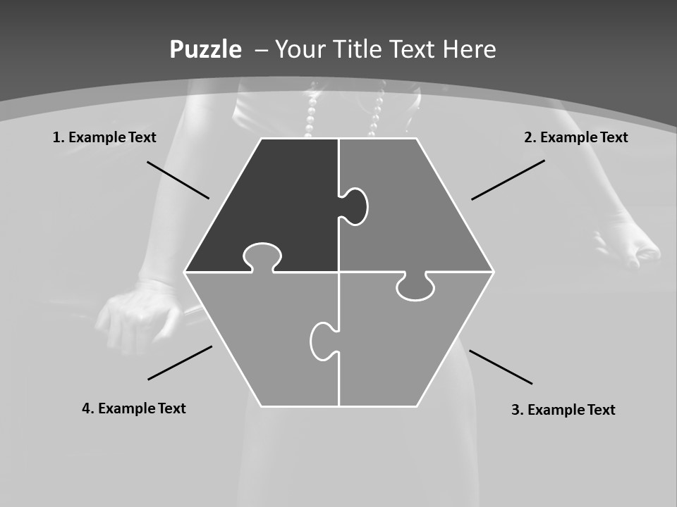 A Woman Sitting On A Couch In A Black And White Photo PowerPoint Template