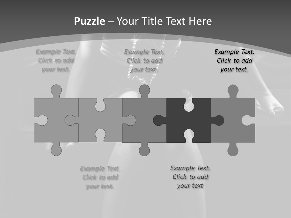 A Woman Sitting On A Couch In A Black And White Photo PowerPoint Template