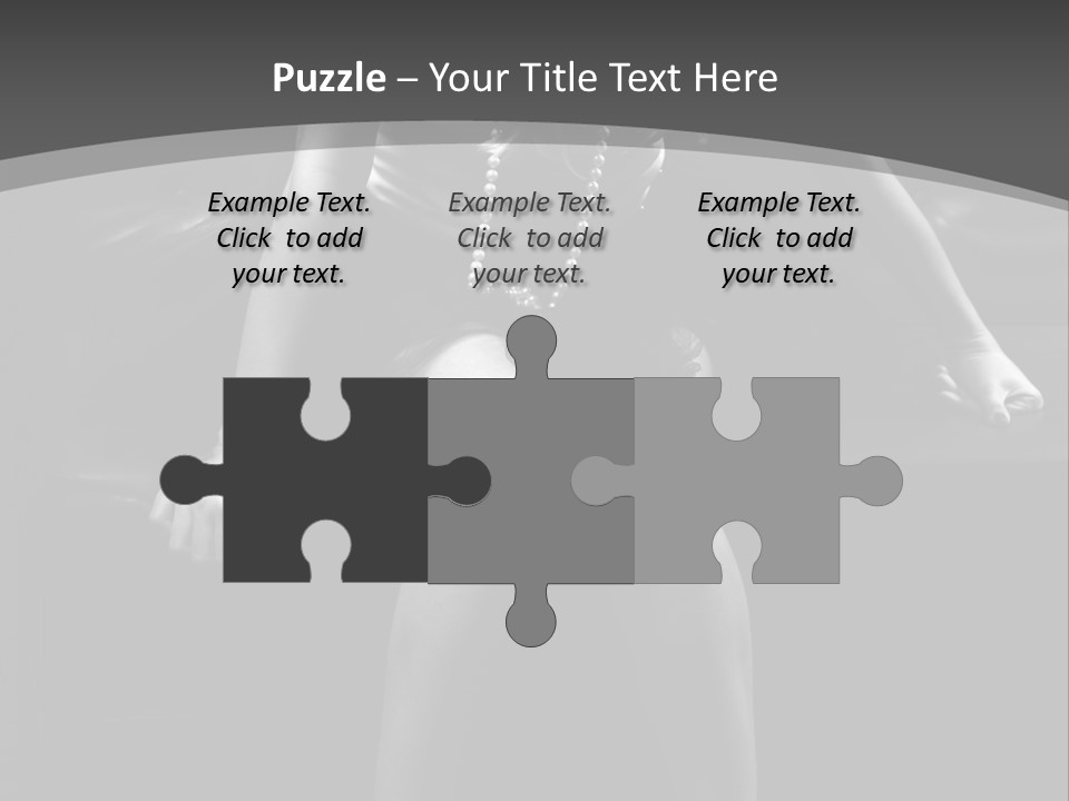 A Woman Sitting On A Couch In A Black And White Photo PowerPoint Template