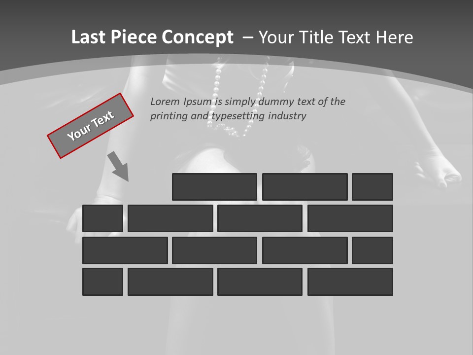 A Woman Sitting On A Couch In A Black And White Photo PowerPoint Template