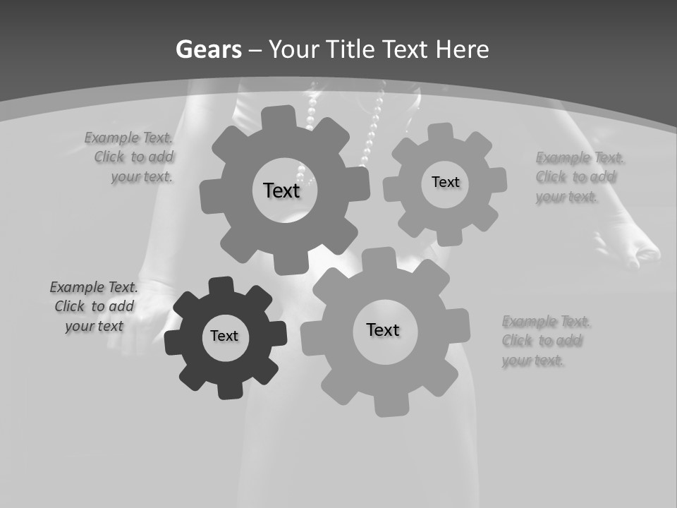 A Woman Sitting On A Couch In A Black And White Photo PowerPoint Template