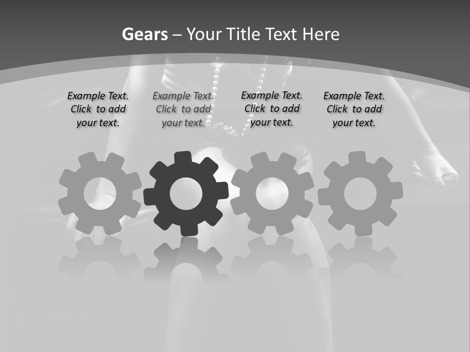 A Woman Sitting On A Couch In A Black And White Photo PowerPoint Template