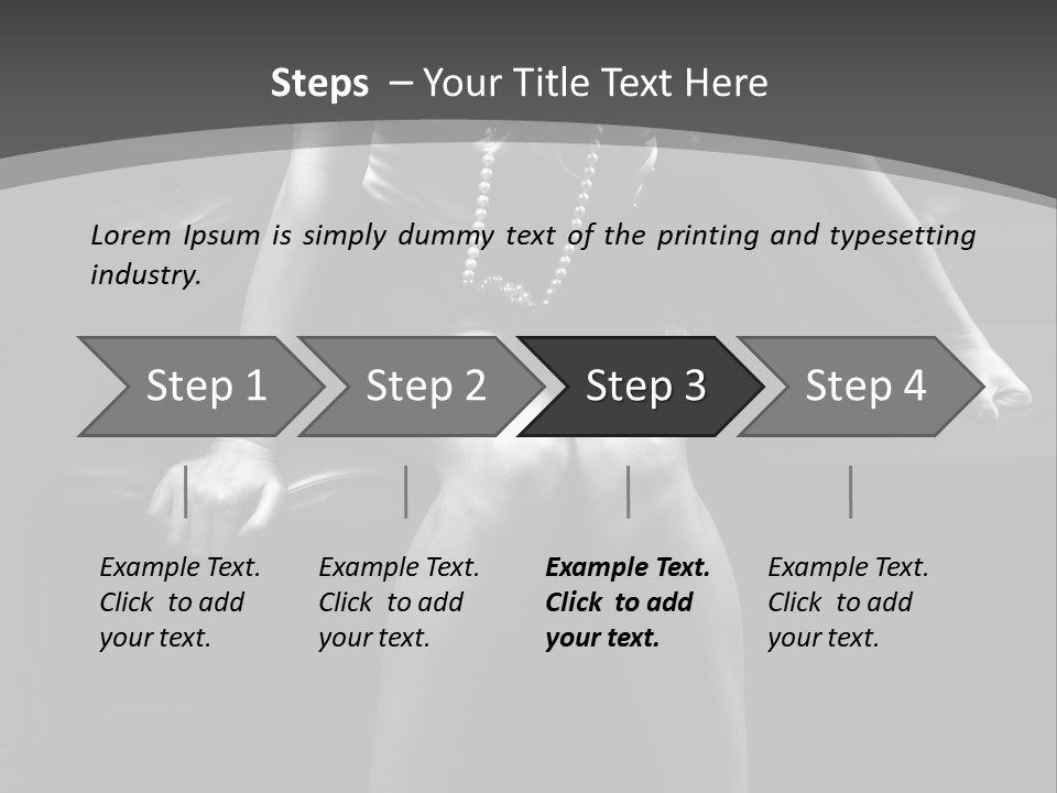 A Woman Sitting On A Couch In A Black And White Photo PowerPoint Template