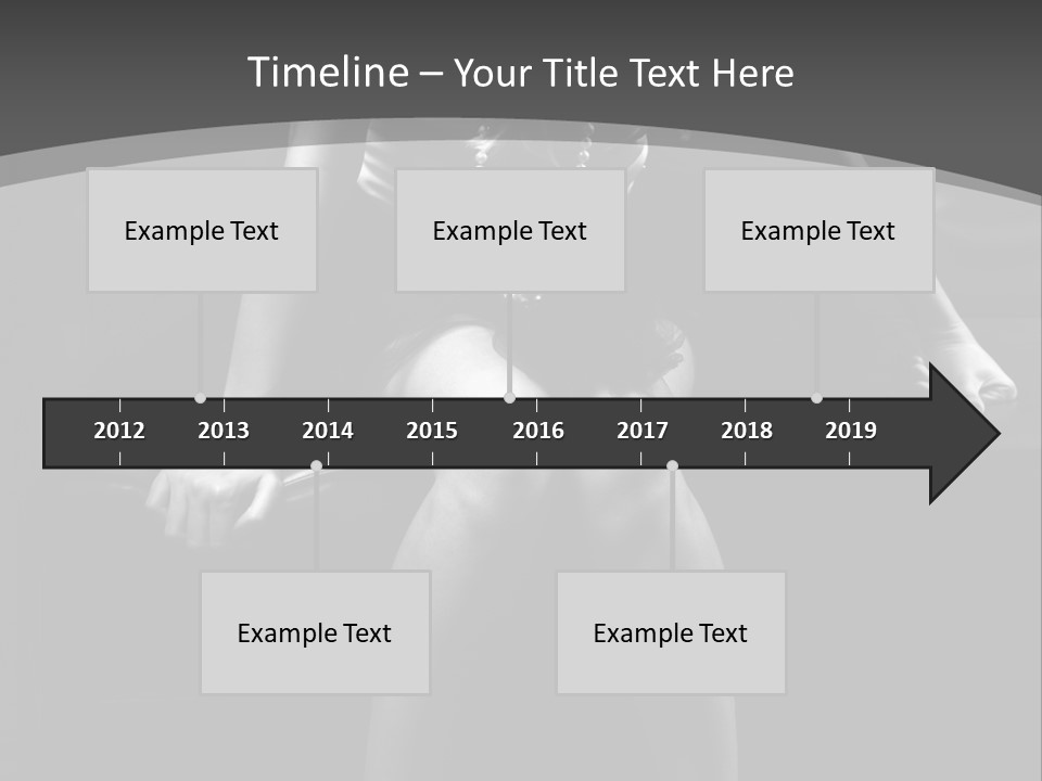 A Woman Sitting On A Couch In A Black And White Photo PowerPoint Template