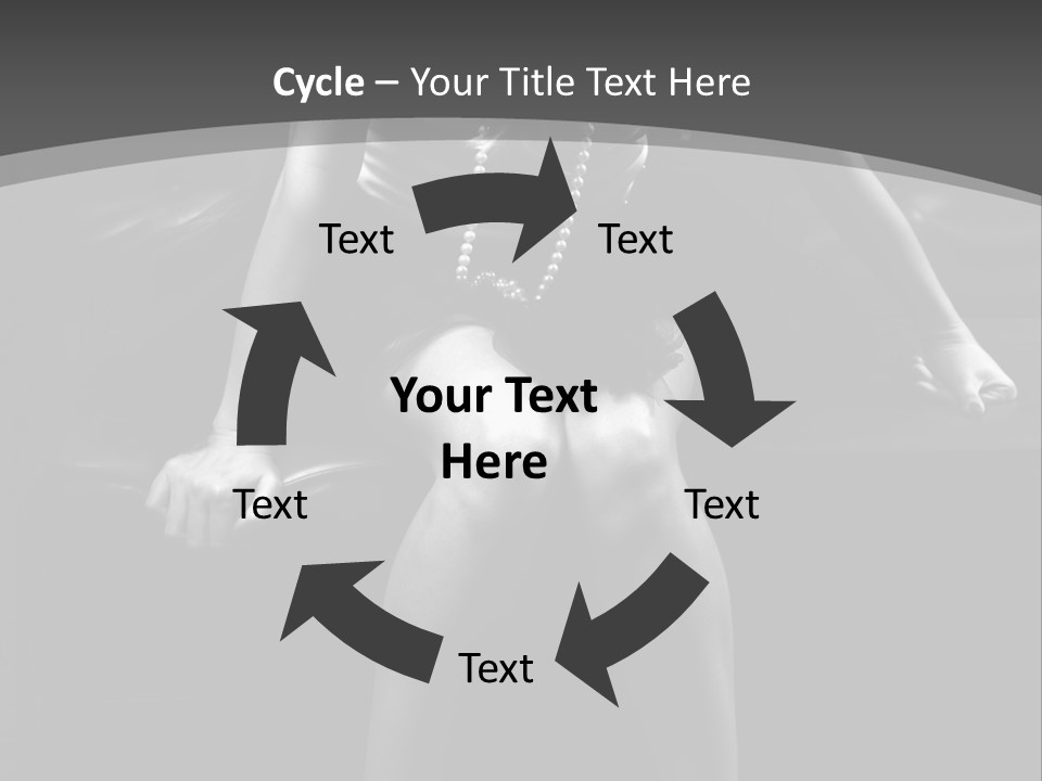 A Woman Sitting On A Couch In A Black And White Photo PowerPoint Template