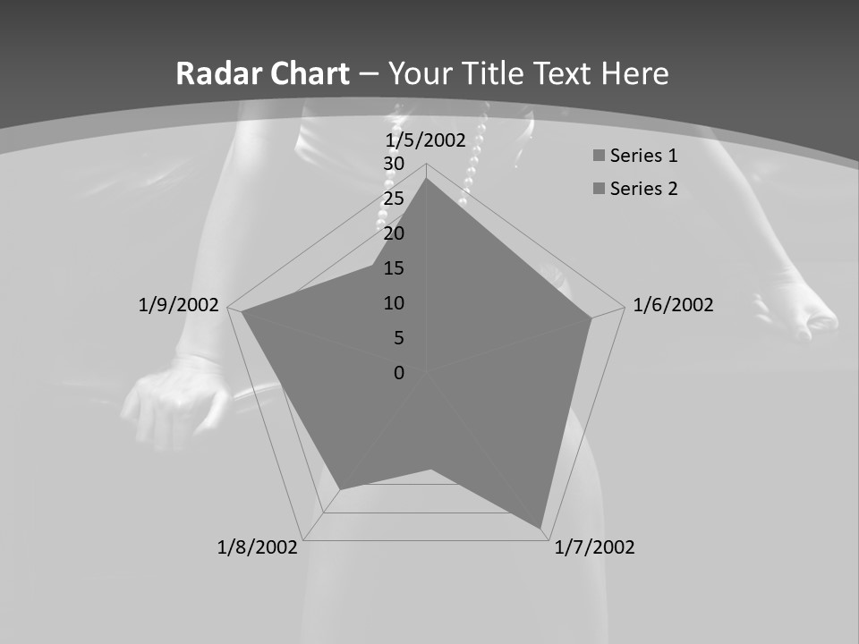 A Woman Sitting On A Couch In A Black And White Photo PowerPoint Template