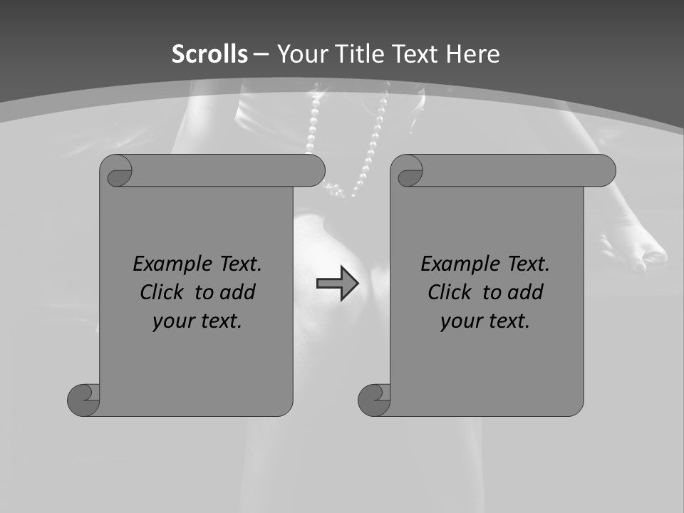 A Woman Sitting On A Couch In A Black And White Photo PowerPoint Template