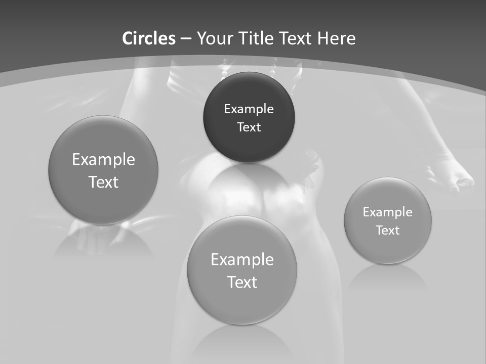 A Woman Sitting On A Couch In A Black And White Photo PowerPoint Template