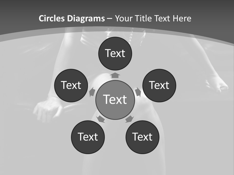 A Woman Sitting On A Couch In A Black And White Photo PowerPoint Template