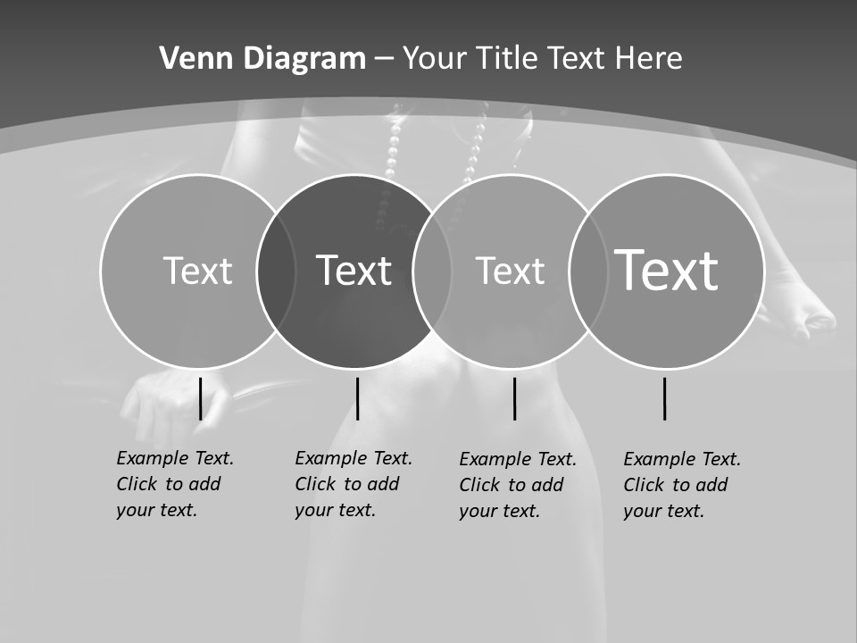 A Woman Sitting On A Couch In A Black And White Photo PowerPoint Template