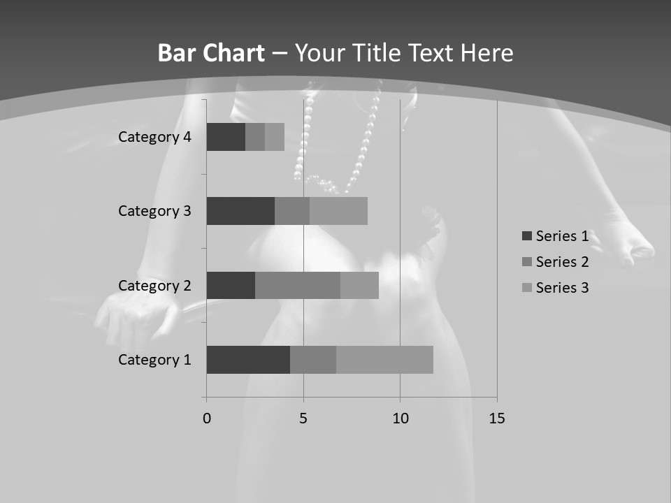 A Woman Sitting On A Couch In A Black And White Photo PowerPoint Template