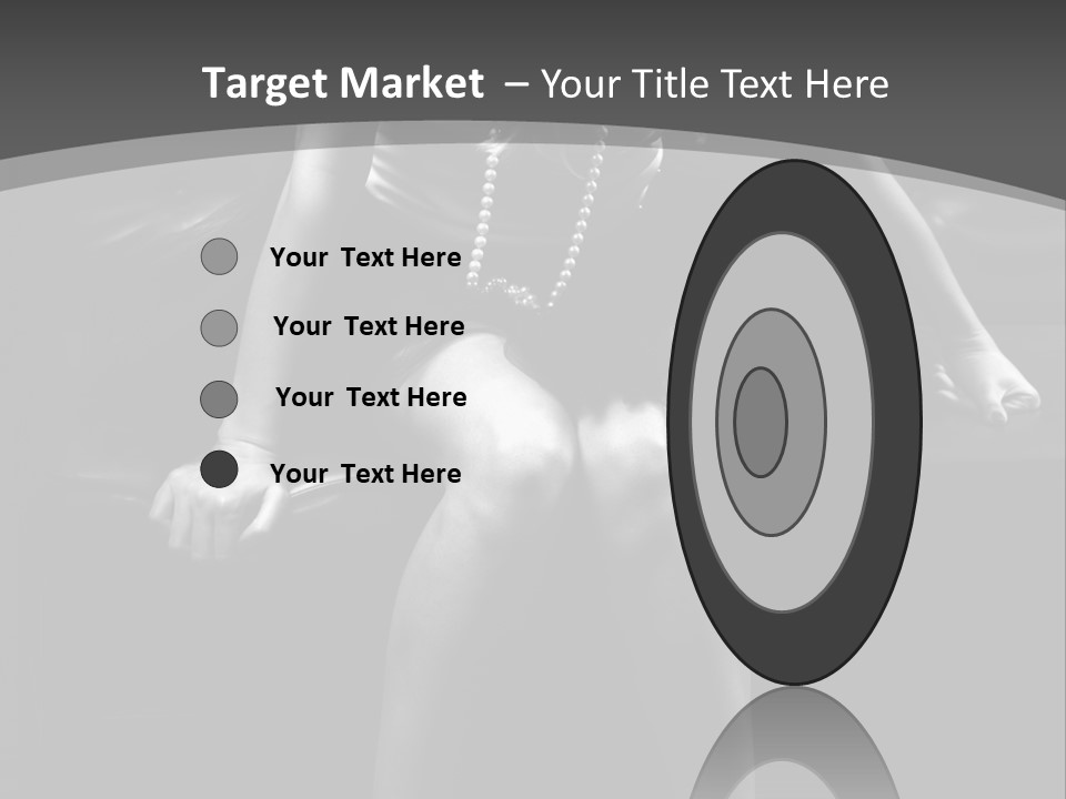 A Woman Sitting On A Couch In A Black And White Photo PowerPoint Template