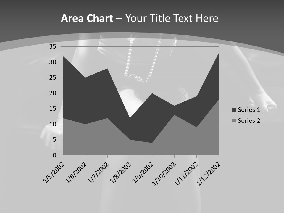 A Woman Sitting On A Couch In A Black And White Photo PowerPoint Template