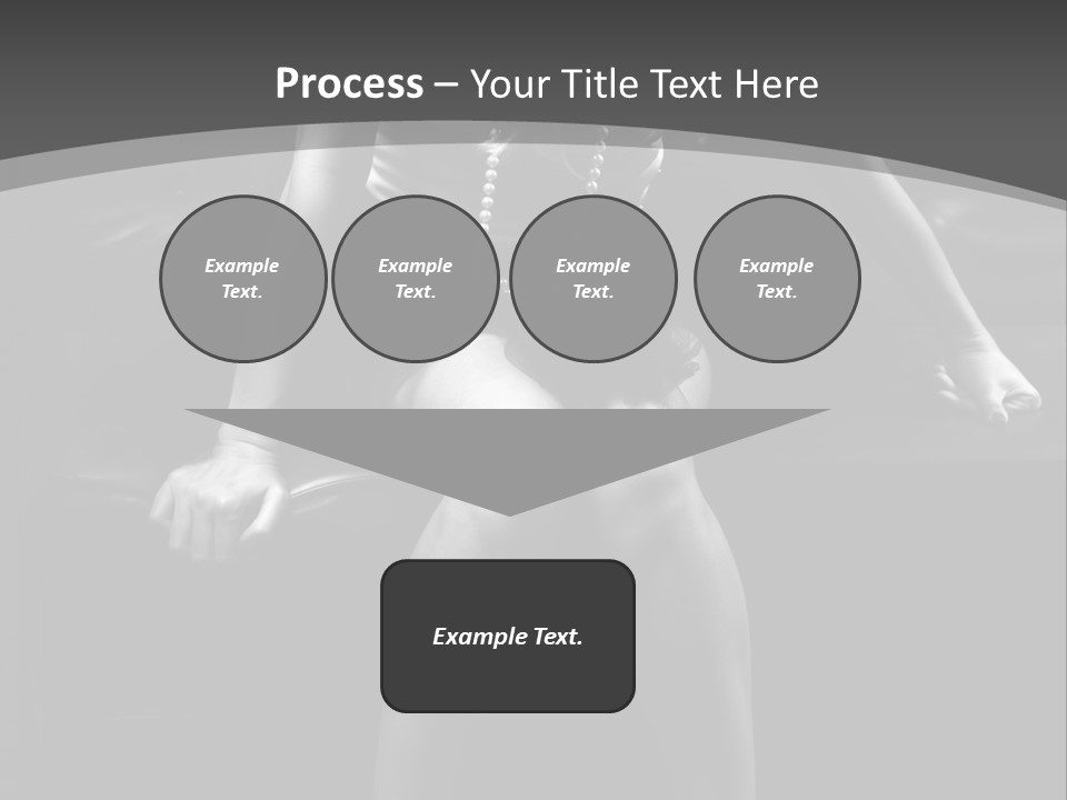 A Woman Sitting On A Couch In A Black And White Photo PowerPoint Template