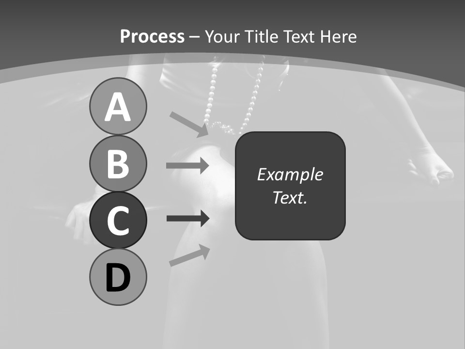 A Woman Sitting On A Couch In A Black And White Photo PowerPoint Template
