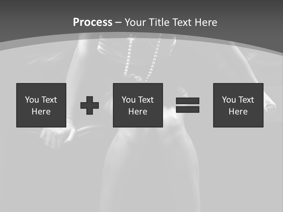 A Woman Sitting On A Couch In A Black And White Photo PowerPoint Template