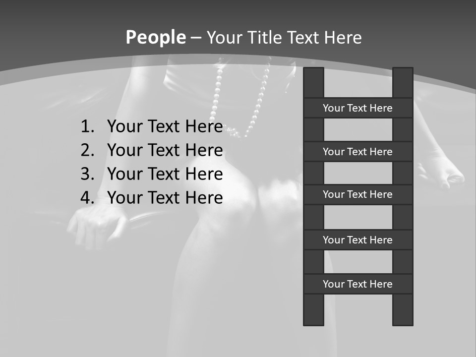 A Woman Sitting On A Couch In A Black And White Photo PowerPoint Template