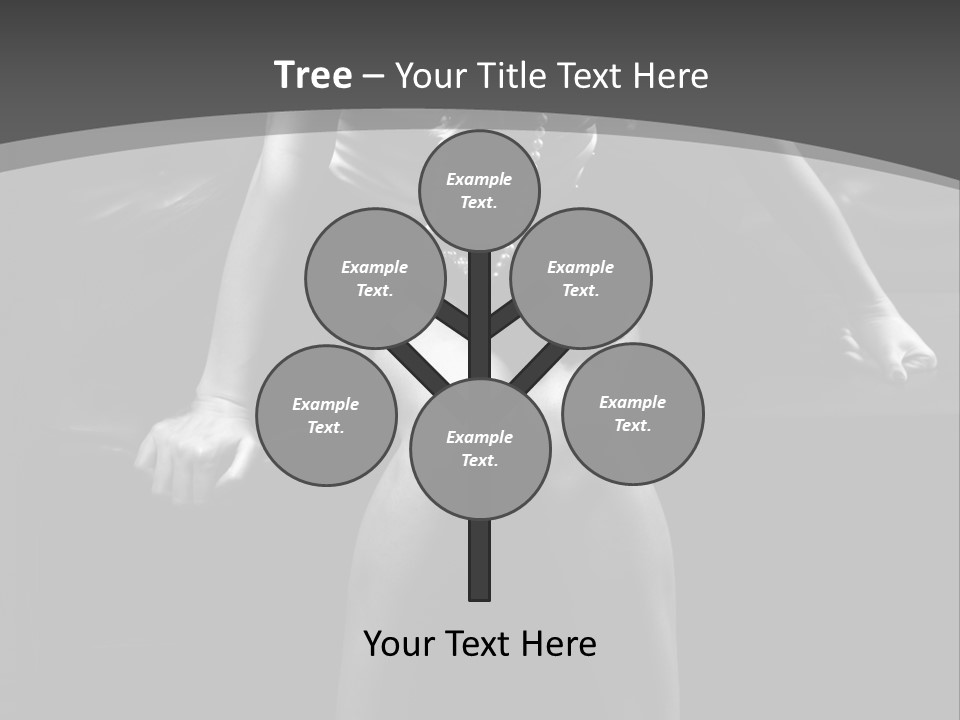 A Woman Sitting On A Couch In A Black And White Photo PowerPoint Template