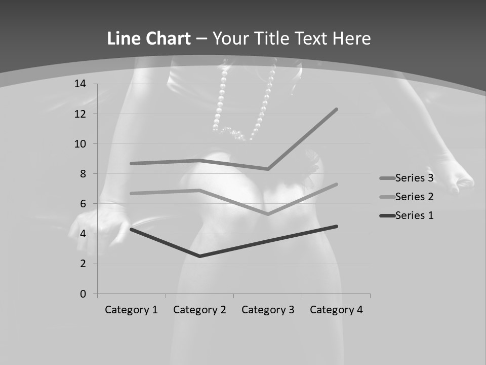 A Woman Sitting On A Couch In A Black And White Photo PowerPoint Template