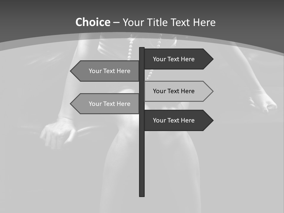 A Woman Sitting On A Couch In A Black And White Photo PowerPoint Template