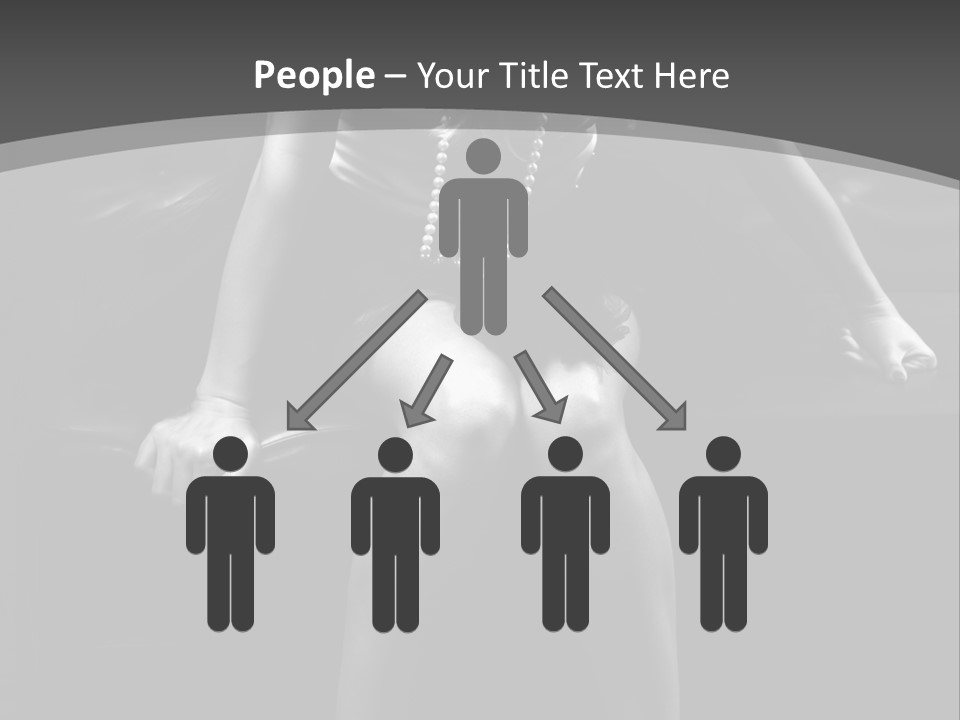 A Woman Sitting On A Couch In A Black And White Photo PowerPoint Template