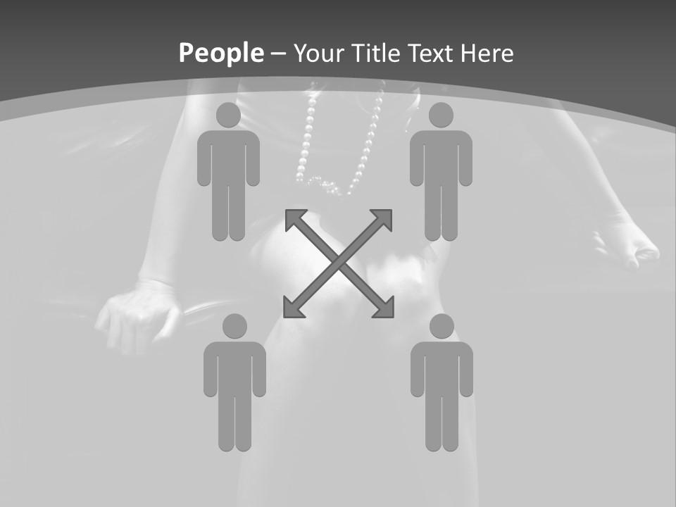 A Woman Sitting On A Couch In A Black And White Photo PowerPoint Template